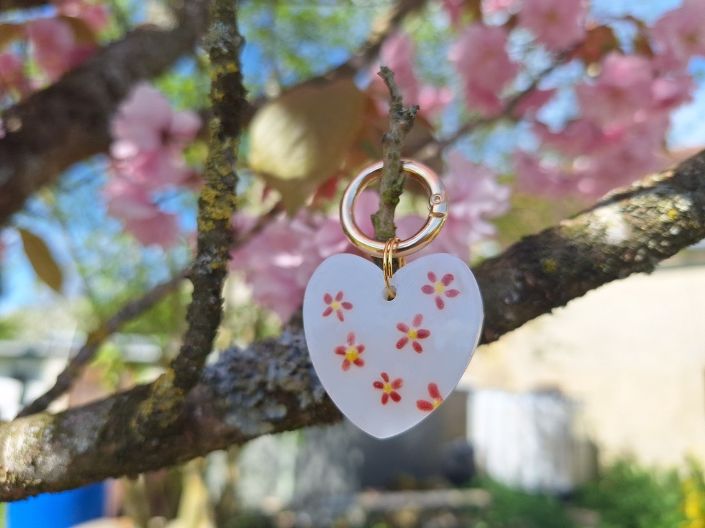Médaille Cœur Fleurie